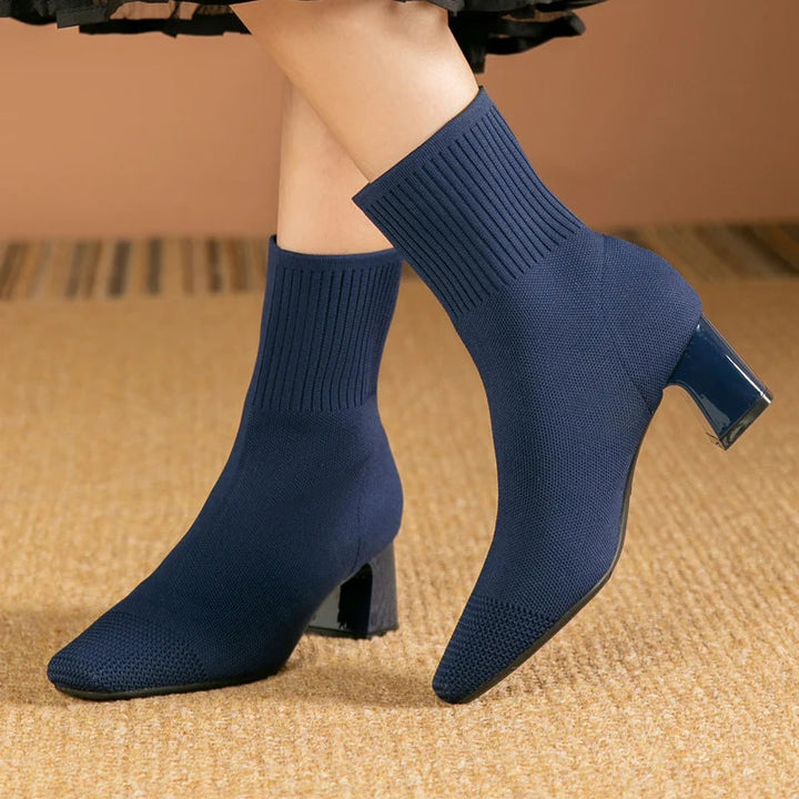 Gestrickt Winterstiefel Damen | Dehnbar