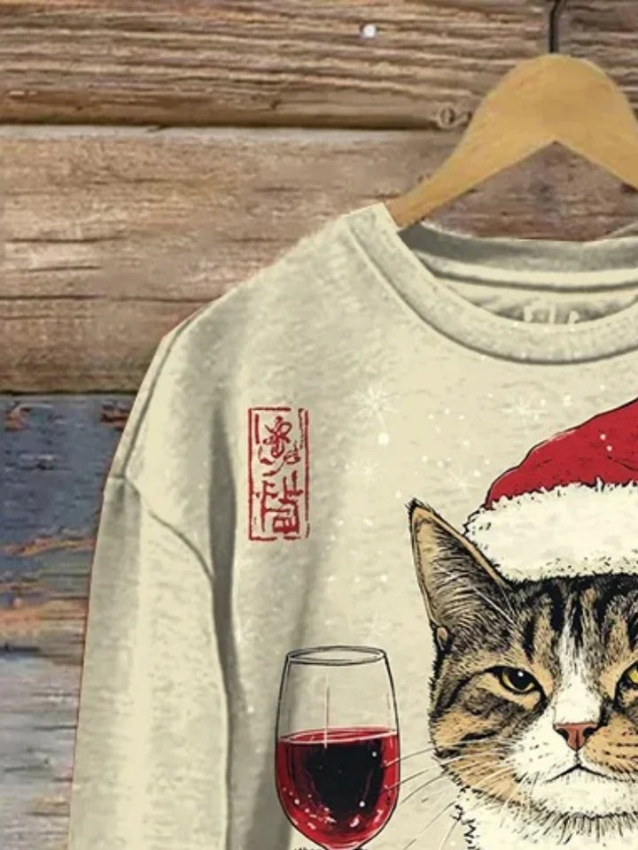 Vintage Weihnachtpullover Damen | Übergroß