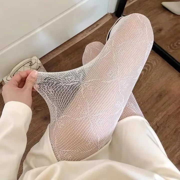 Ausgehöhlte Strumpfhose für Damen | Blumenmuster