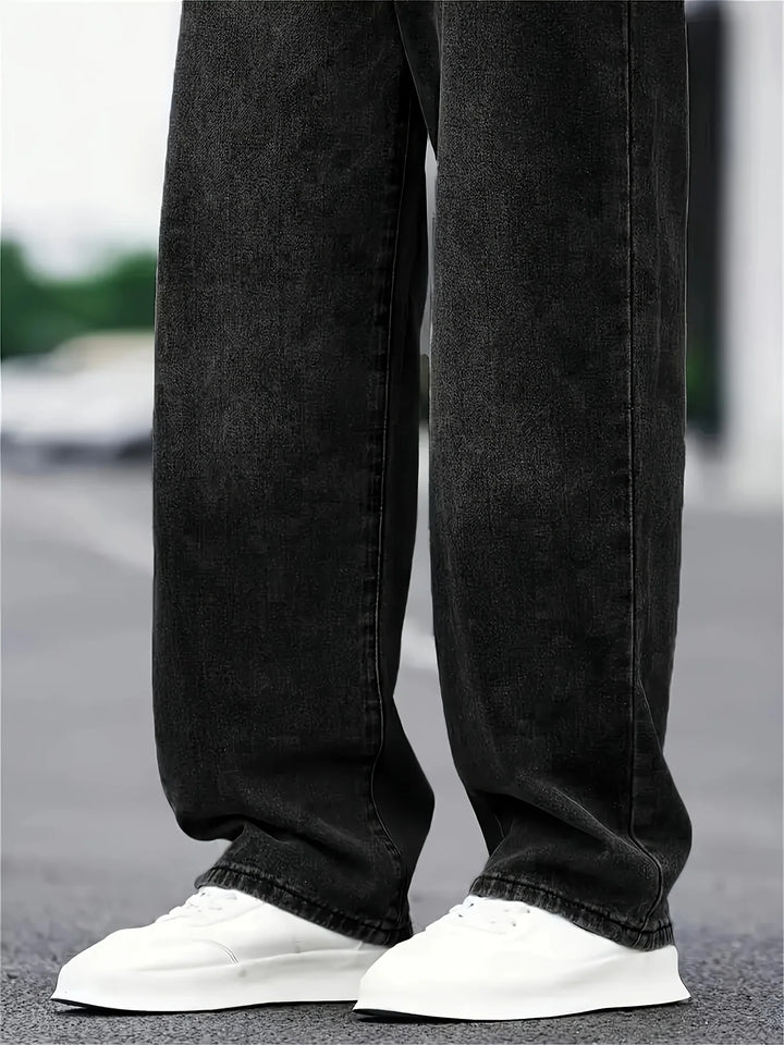 Herren Schwarz Baggy Jeans | Klassisch