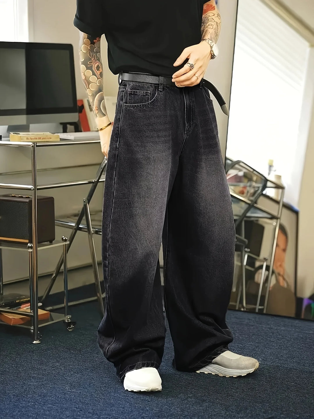 Herren Mode Baggy Jeans | Straßenstil