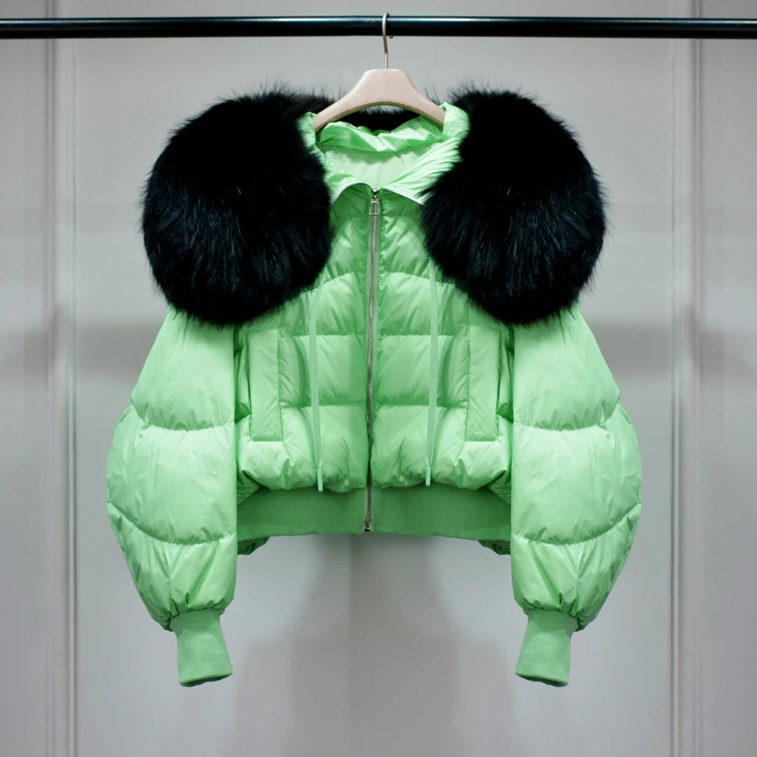 Kurz Daunenjacke Damen | Stilvoller Kragen