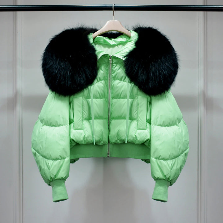 Kurz Daunenjacke Damen | Stilvoller Kragen