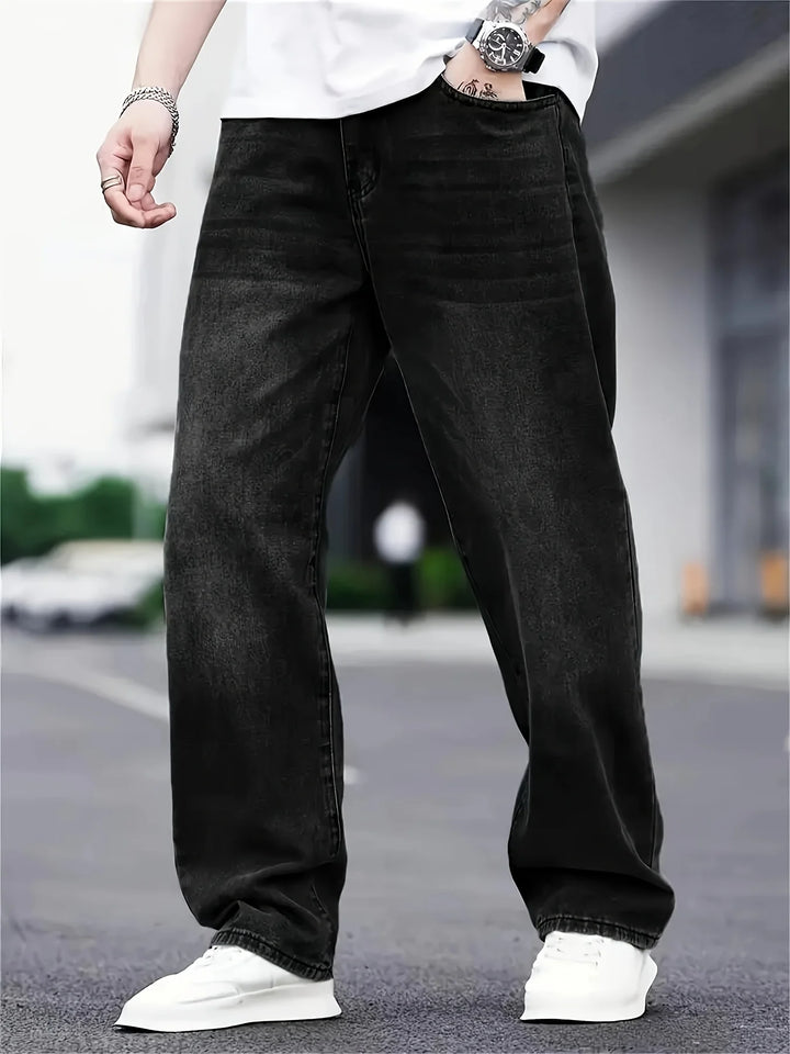 Herren Schwarz Baggy Jeans | Klassisch
