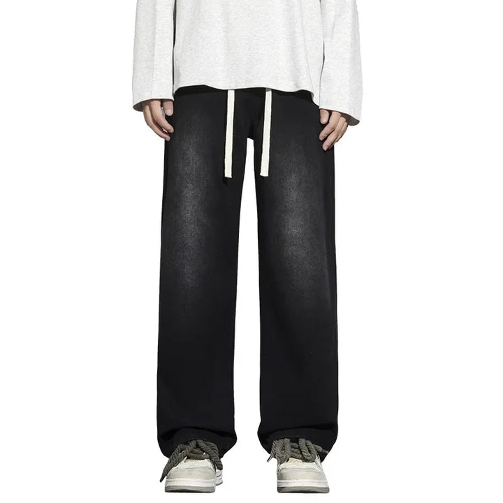 Herren Straßenstil Baggy Jeans | Hohe Taille