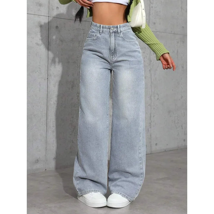 Damen Hohe Taille Baggy Jeans | Lässig