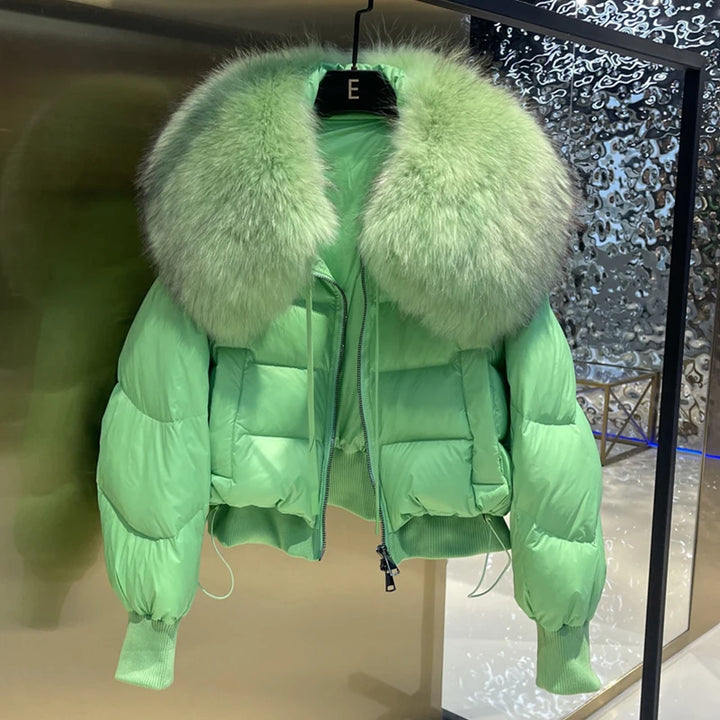 Kurz Daunenjacke Damen | Stilvoller Kragen