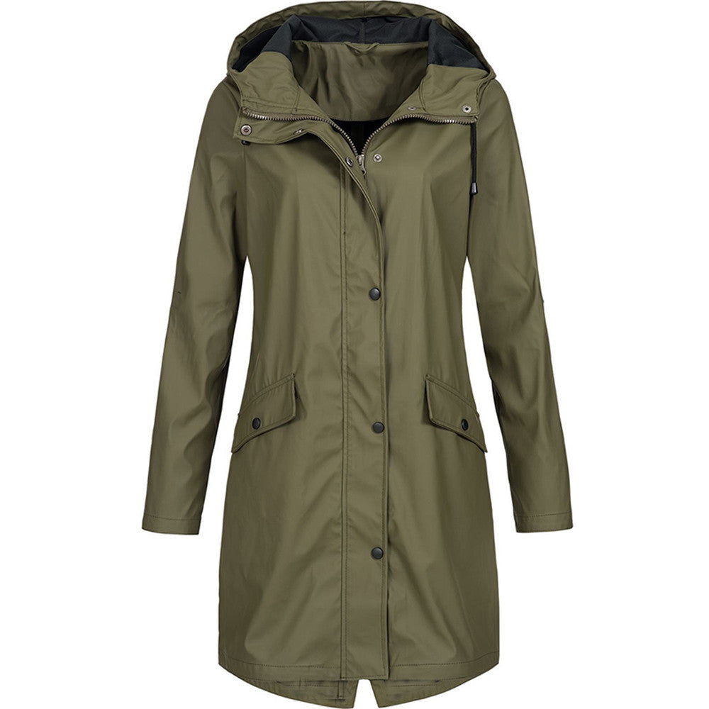 Damen Regen Mantel | Kapuze