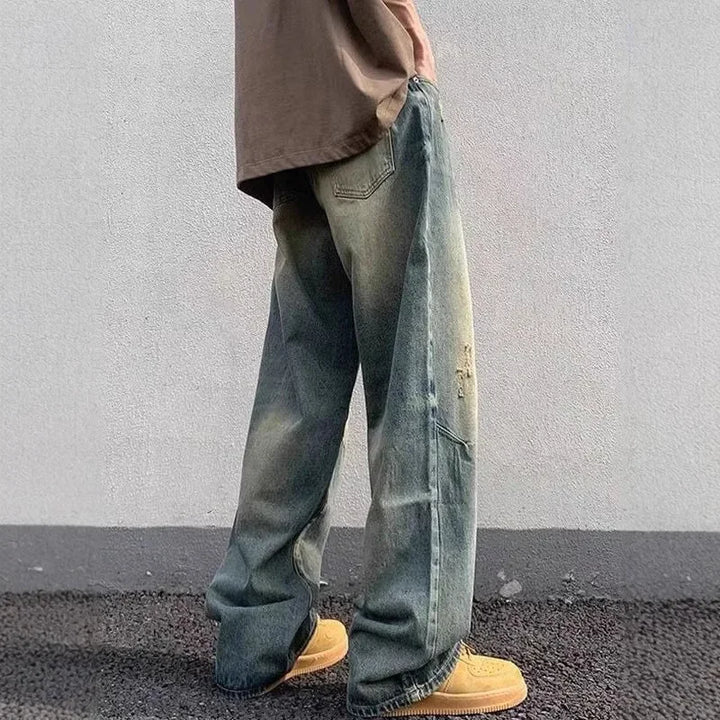 Herren Vintage Stil Baggy Jeans | Straßenmode