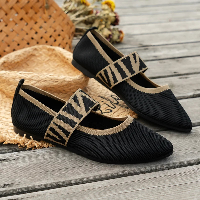 Elegante Flache Damenschuhe | Spitz
