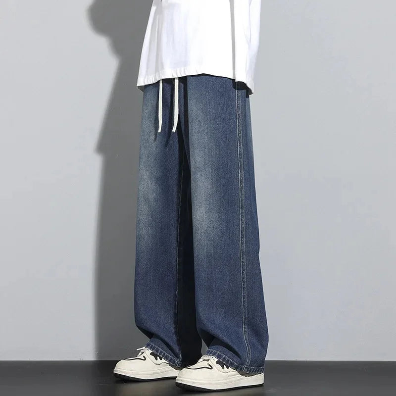Herren Straßenstil Baggy Jeans | Hohe Taille