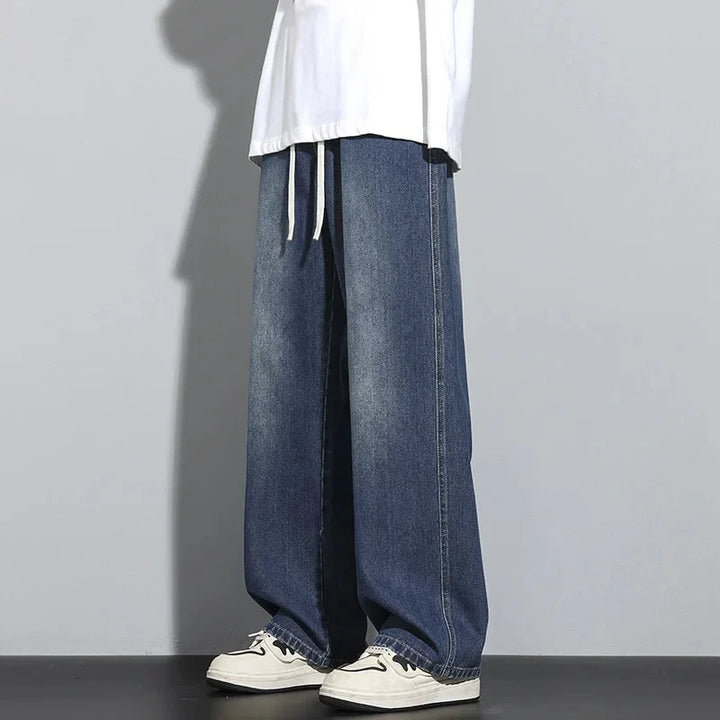 Herren Straßenstil Baggy Jeans | Hohe Taille