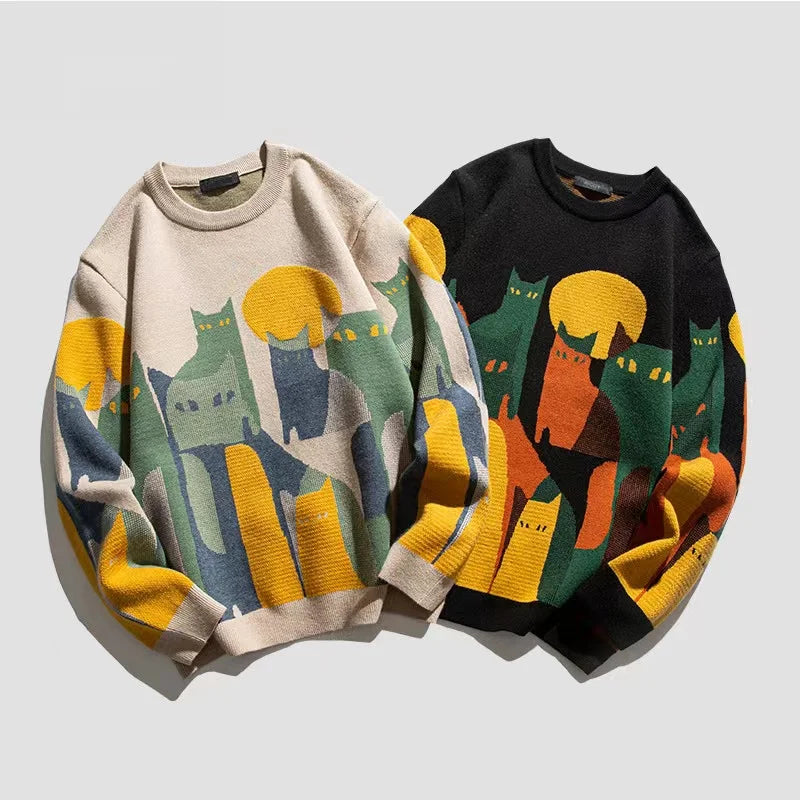 Herren Stilvoll Bedruckt Pullover | Übergröße