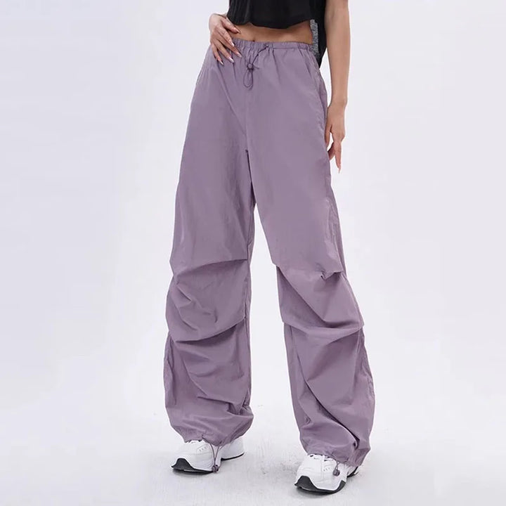Stylische Cargohose für Damen | Schwarz und Lila