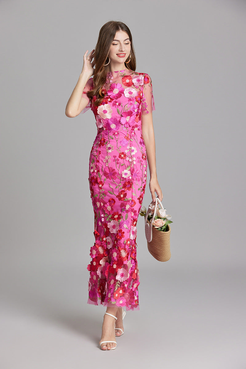 Stilvolles Sommerkleid Mit Blumenmuster Für Damen | Midi