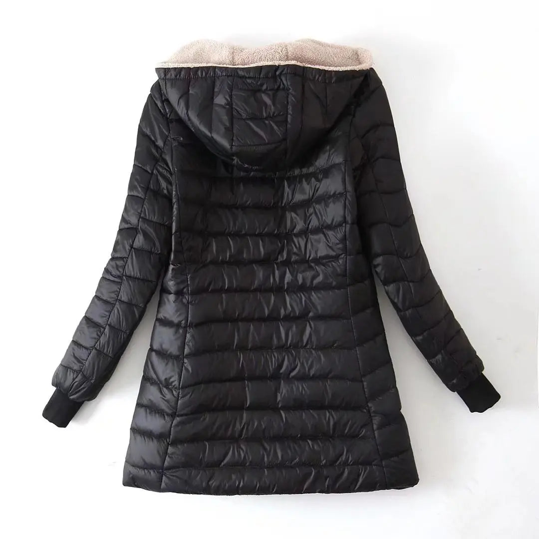 Minimalistisch Daunenjacke Damen | Mit Kapuze