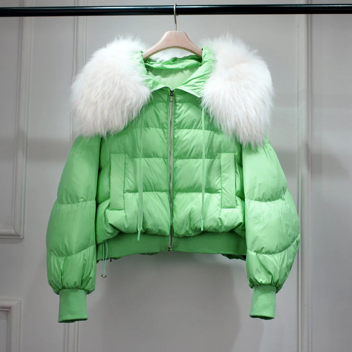 Kurz Daunenjacke Damen | Stilvoller Kragen