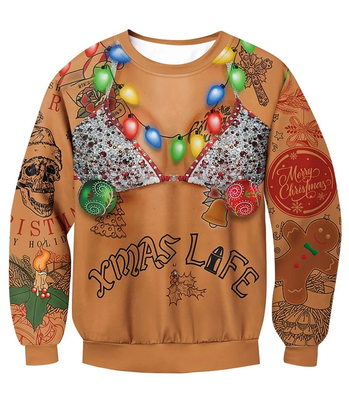 Weihnachtspullover Unisex | Vollständiger Ausdruck