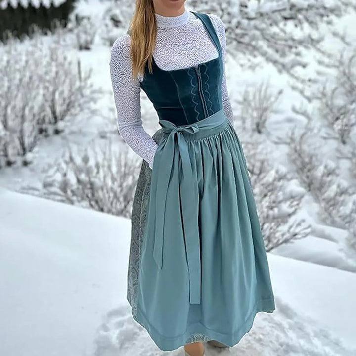 Stilvolles Langarm-Oktoberfest-Dirndlkleid für Damen