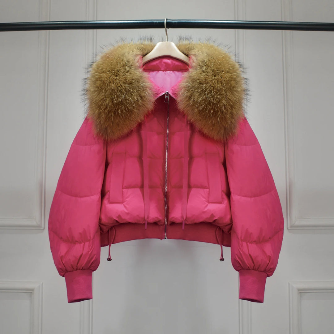 Kurz Daunenjacke Damen | Stilvoller Kragen