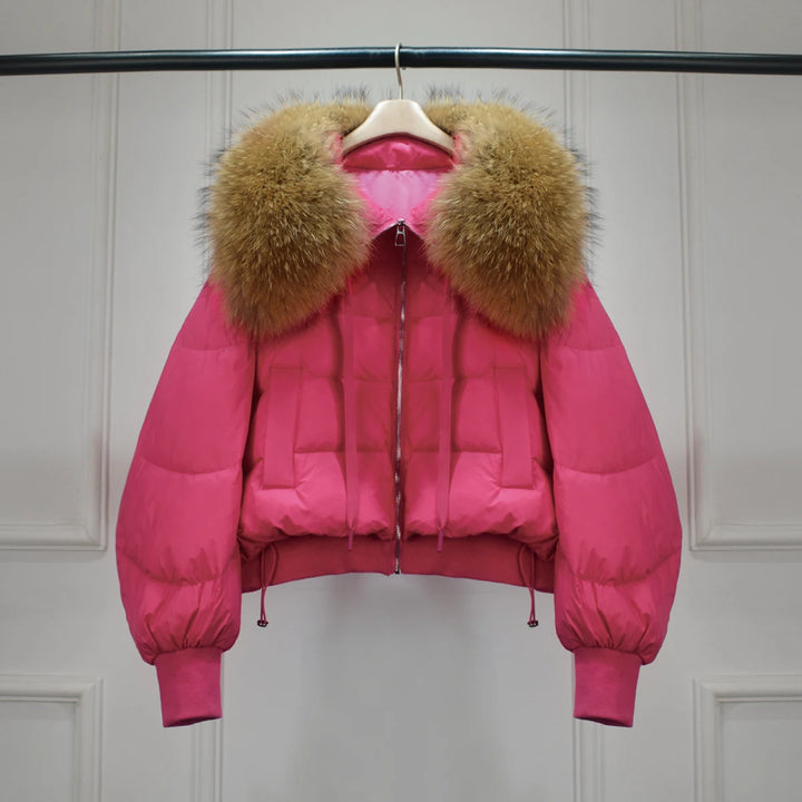 Kurz Daunenjacke Damen | Stilvoller Kragen