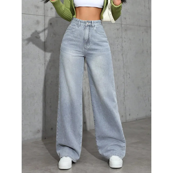 Damen Hohe Taille Baggy Jeans | Lässig
