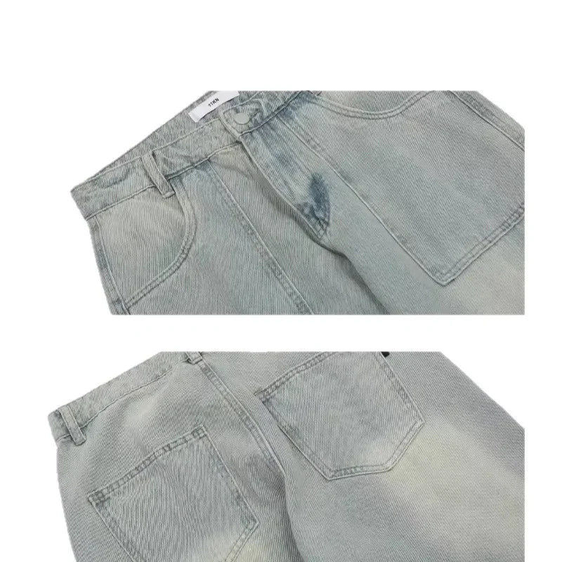 Herren Hellblau Baggy Jeans | Seitentaschen