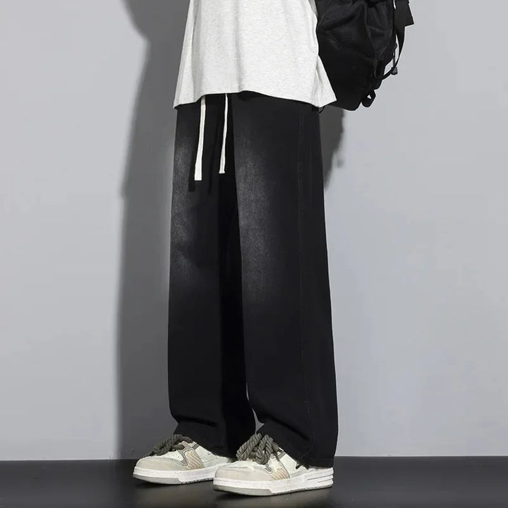 Herren Straßenstil Baggy Jeans | Hohe Taille