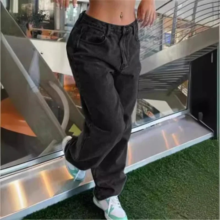 Damen Mittelhoch Baggy Jeans | Klassisch
