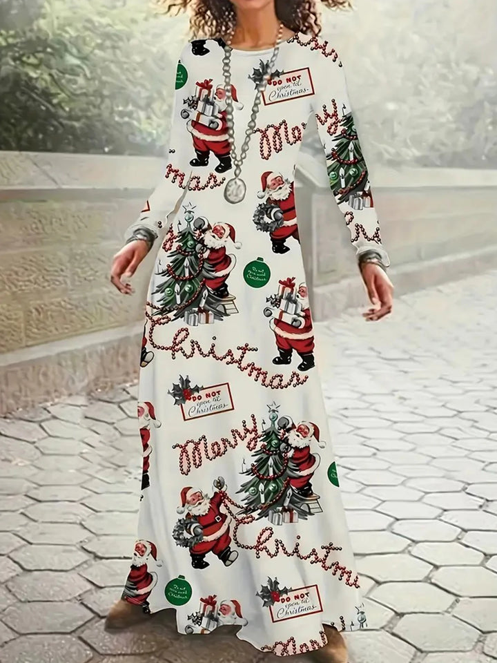 Lang Weihnachtskleid Damen | Pullover Stil