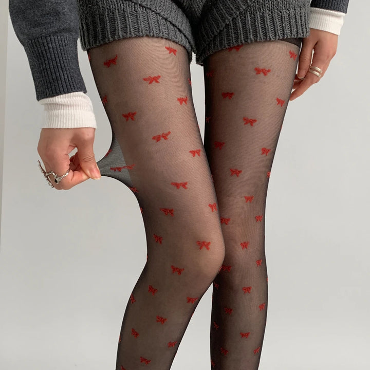 Transparente Strumpfhose für Damen | Herzen