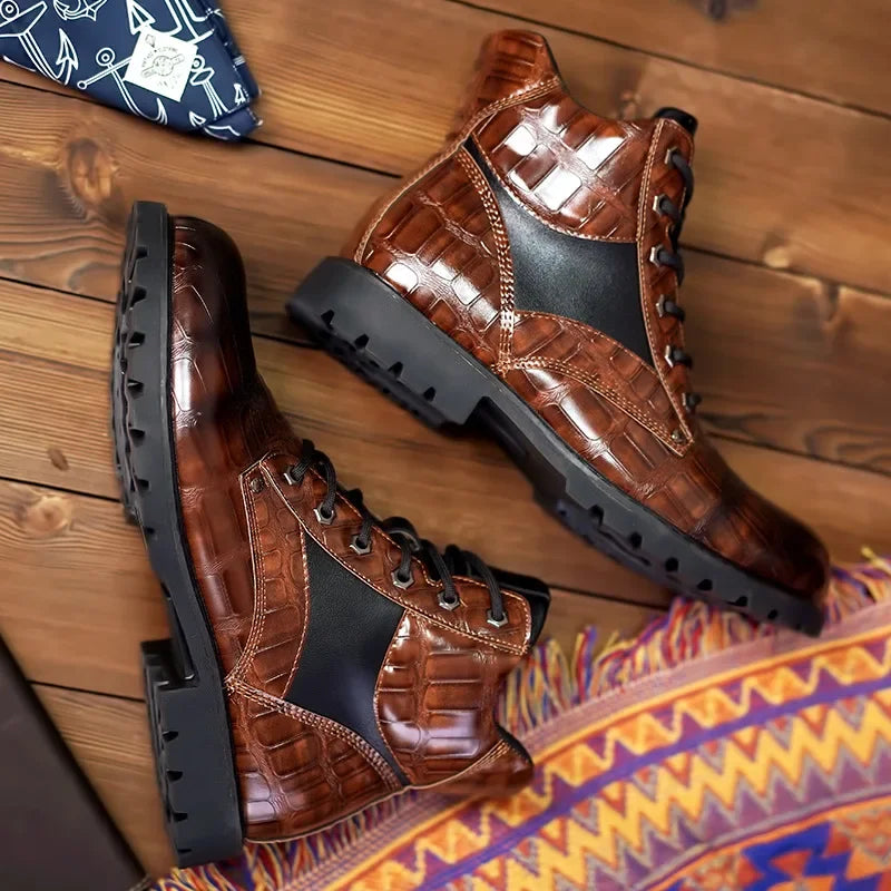 Herren Moderne Mode Stiefel | Schnürung