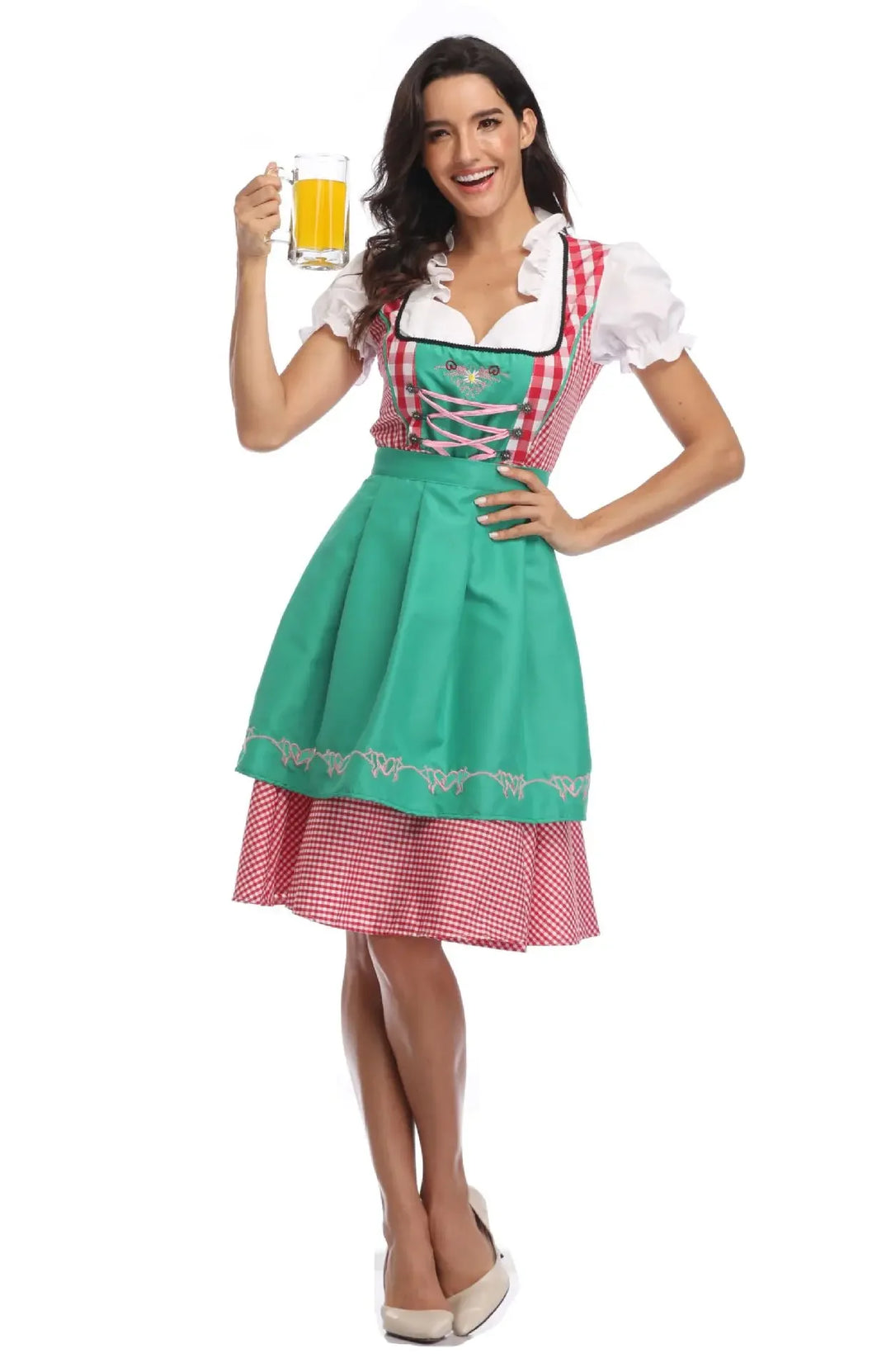 Damen Oktoberfest Dirndl mit Schürze