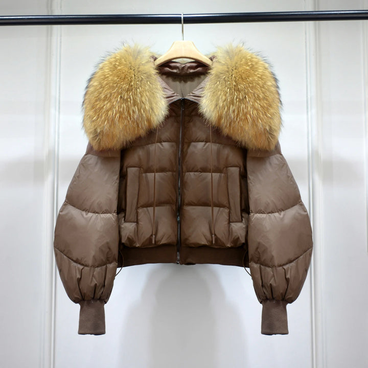 Kurz Daunenjacke Damen | Stilvoller Kragen