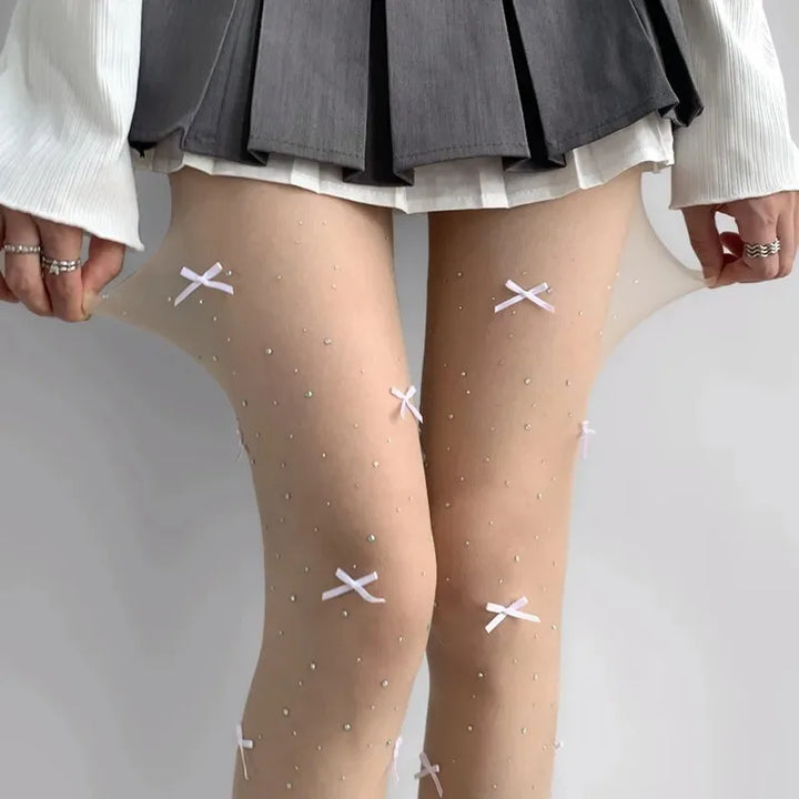 Lolita Stil Strumpfhose für Damen | Bogen