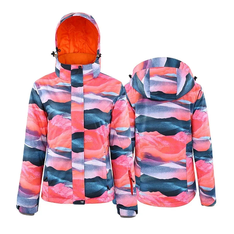 Warme Skijacke Damen | Stilvoller Druck