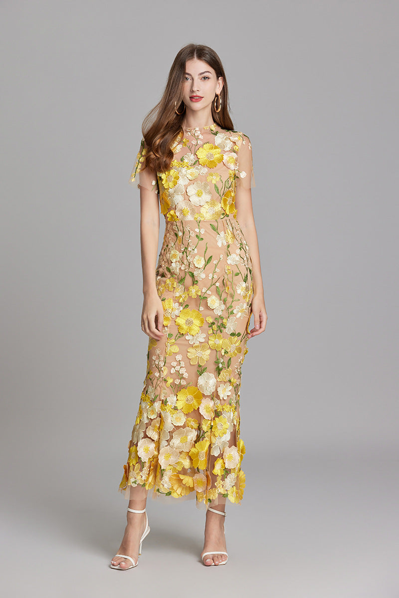 Stilvolles Sommerkleid Mit Blumenmuster Für Damen | Midi
