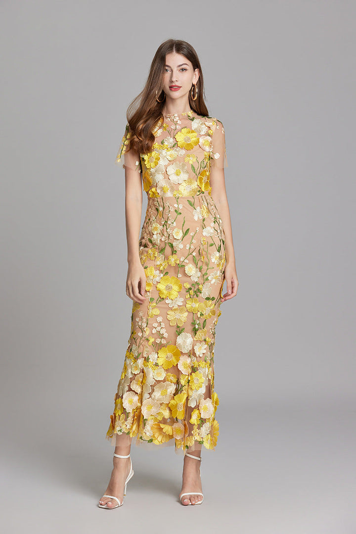 Stilvolles Sommerkleid Mit Blumenmuster Für Damen | Midi