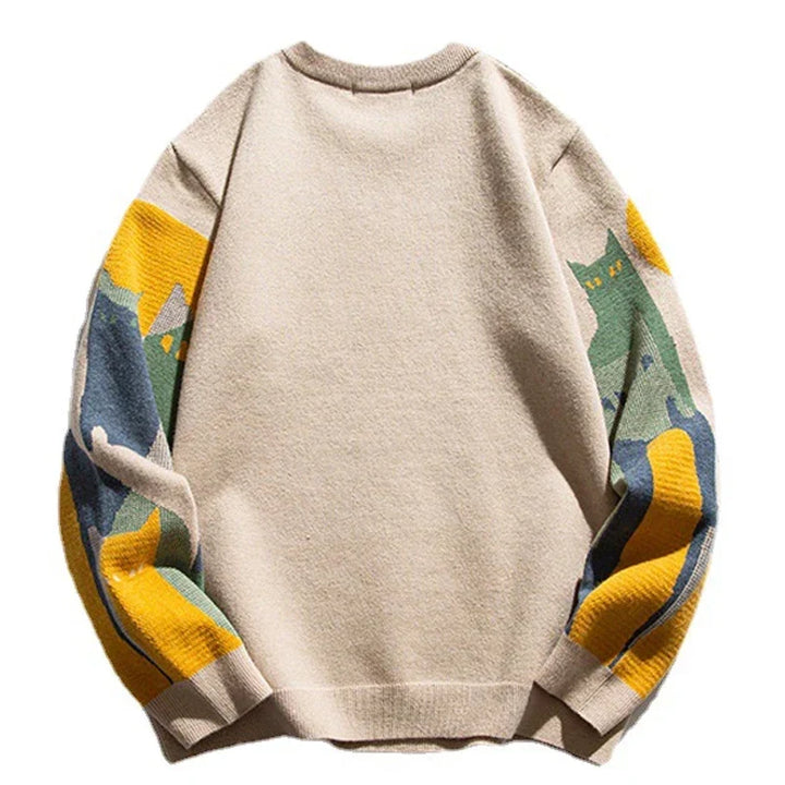 Herren Stilvoll Bedruckt Pullover | Übergröße