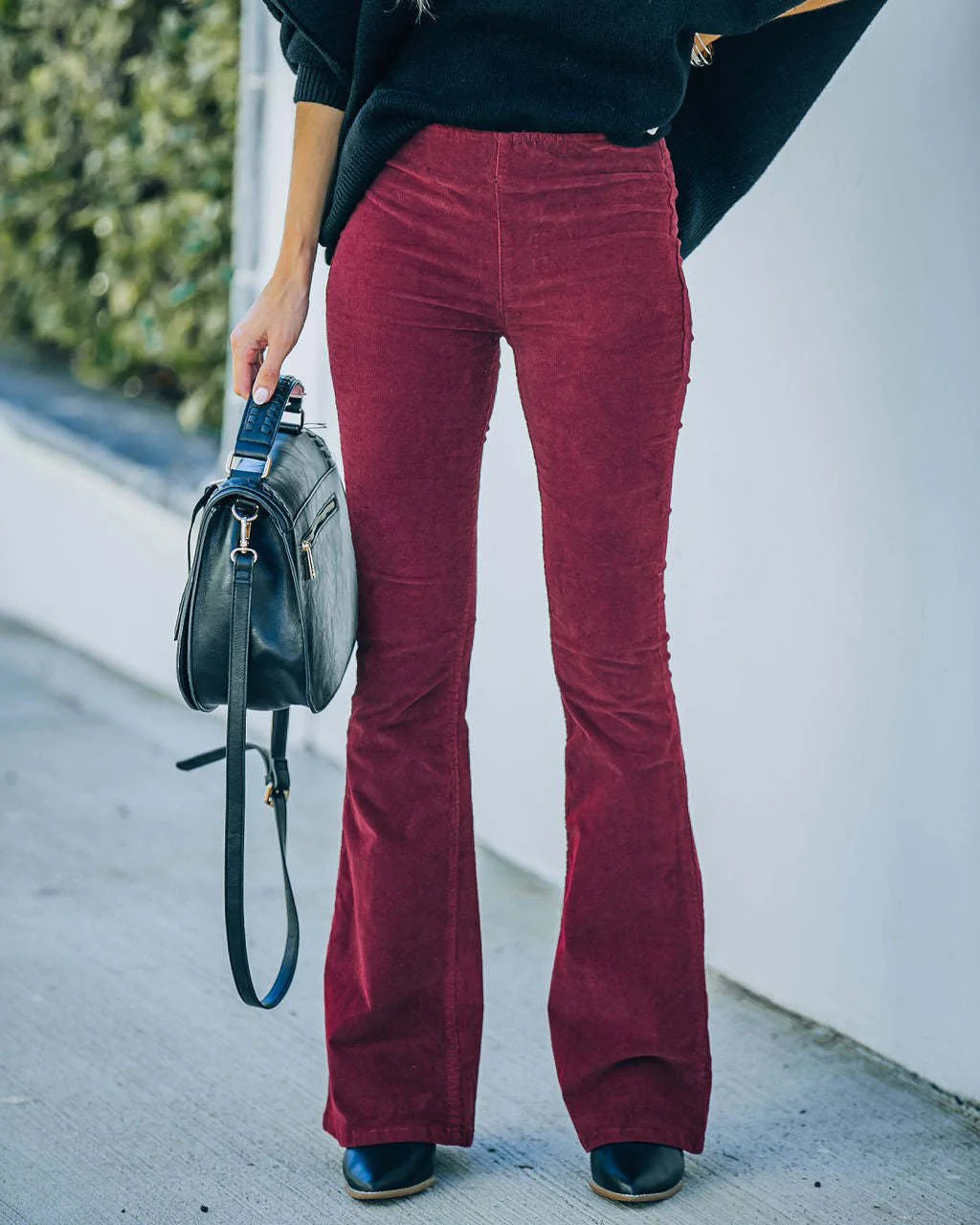 Damenhose Mit Hohem Bund und Schlag | Lang