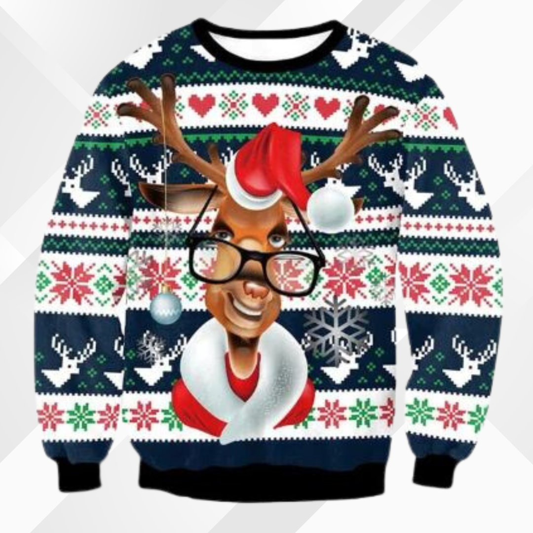 Rundhals Weihnachtspullover Herren | Strick