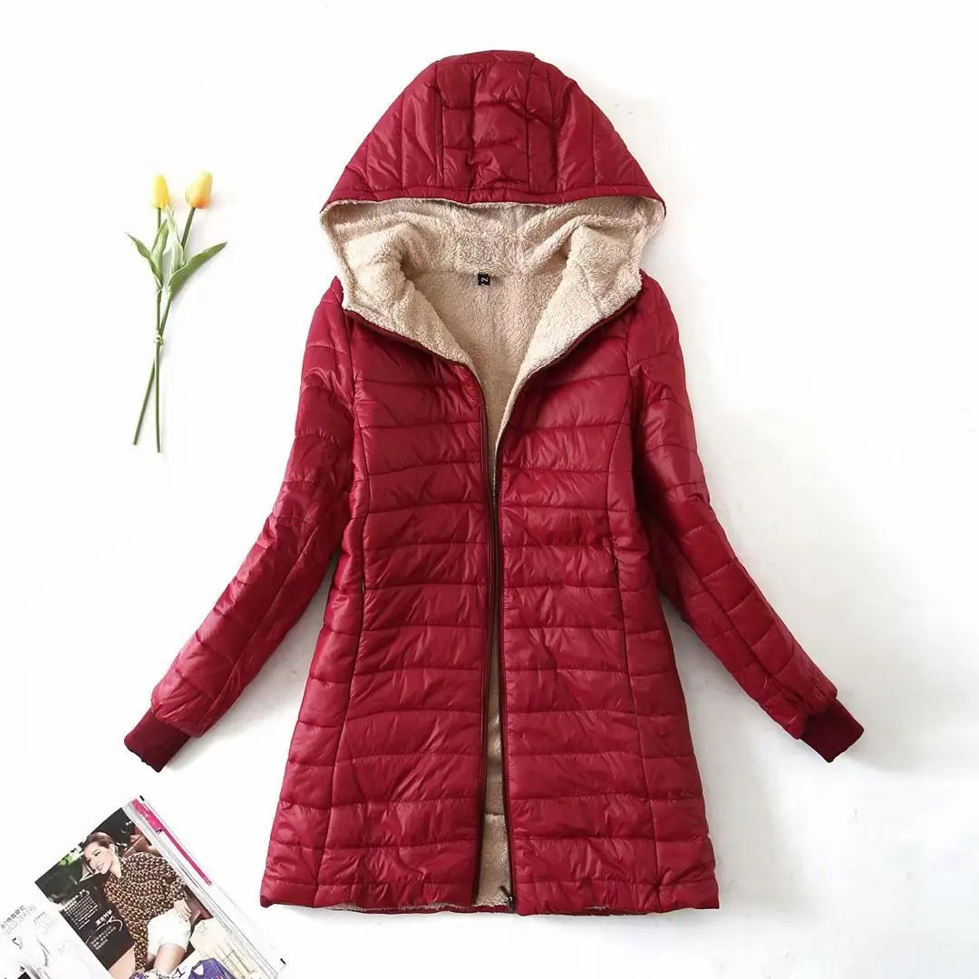 Minimalistisch Daunenjacke Damen | Mit Kapuze