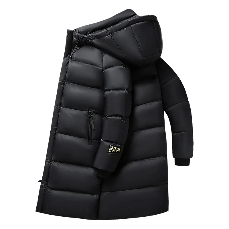 Herren Lang Winter Jacke | Mit Kapuze