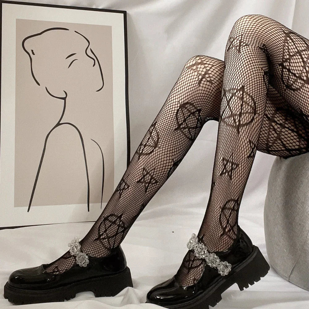 Gotik Strumpfhose für Damen | Retro