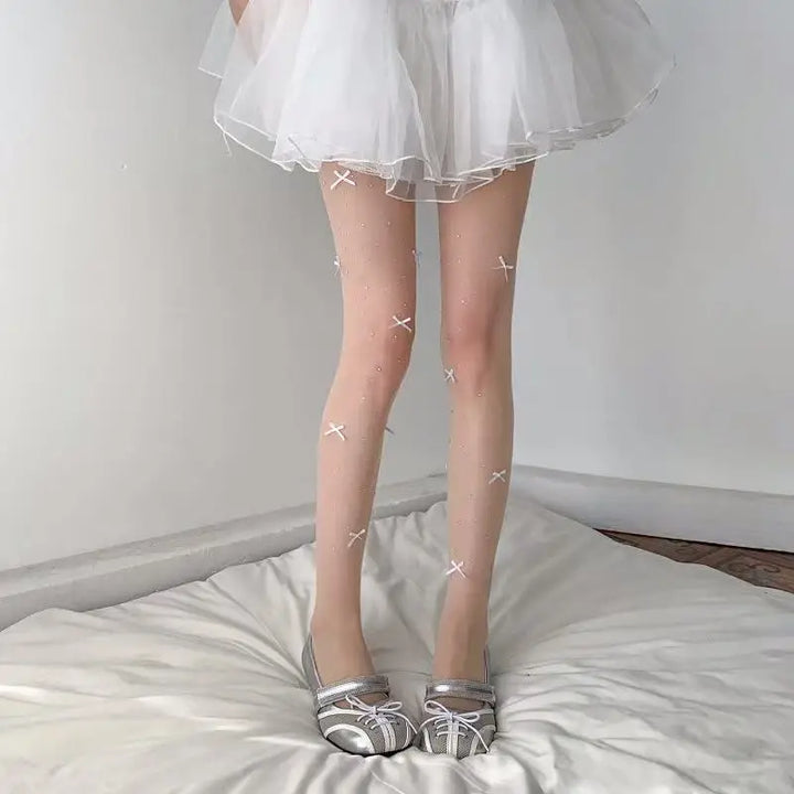 Lolita Stil Strumpfhose für Damen | Bogen