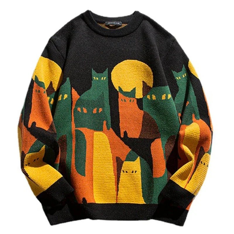 Herren Stilvoll Bedruckt Pullover | Übergröße