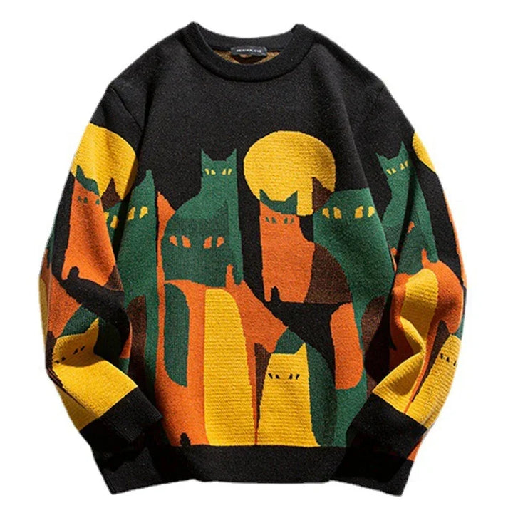 Herren Stilvoll Bedruckt Pullover | Übergröße