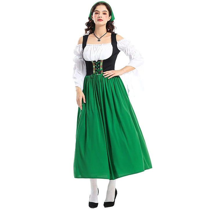 Langärmeliges Oktoberfest-Dirndlkleid für Damen