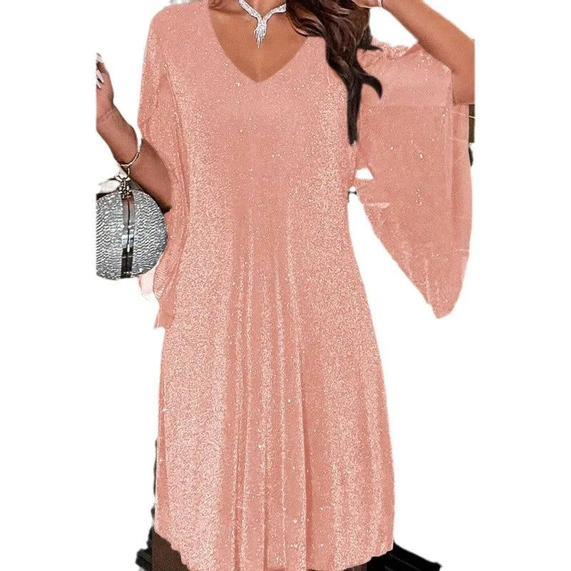Weihnachtskleid Damen | Pailletten