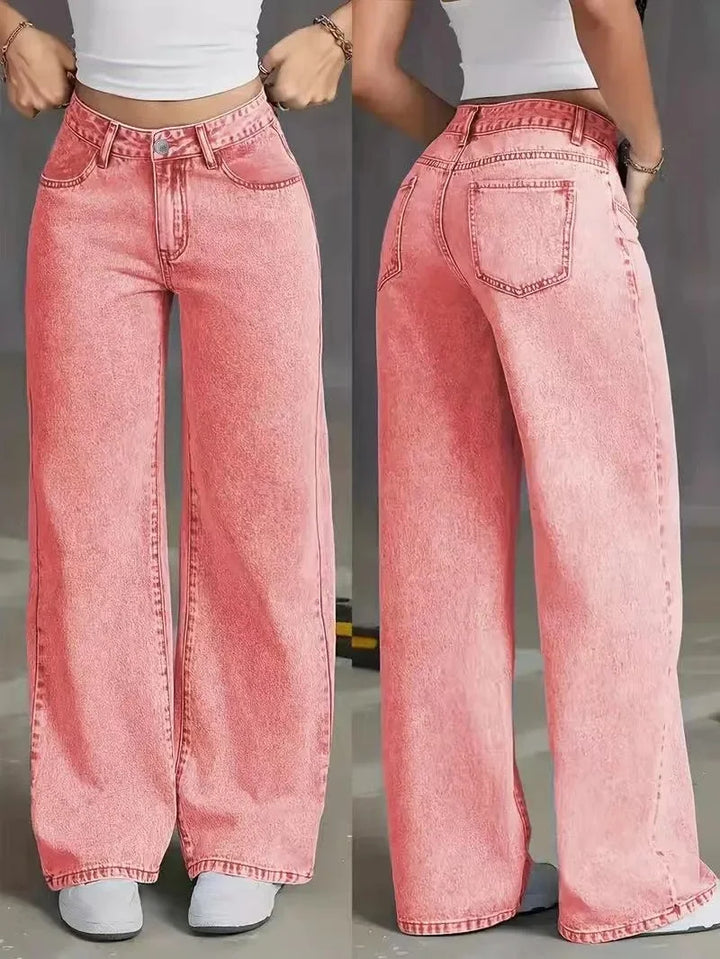 Damen Hohe Taille Baggy Jeans | Lässig